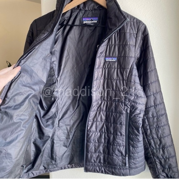 Patagonia Nano Puff Jacket Medium Black Windproof Water Resistant M - Picture 8 of 11